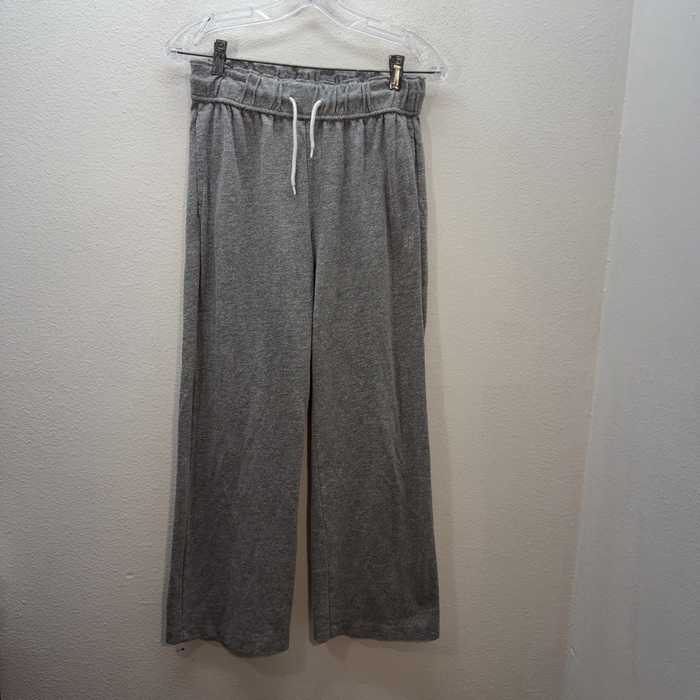 Monrow Blue Wide Leg Sweatpants Womens S Gray Lounge Comfort Pull On‎ Drawstring